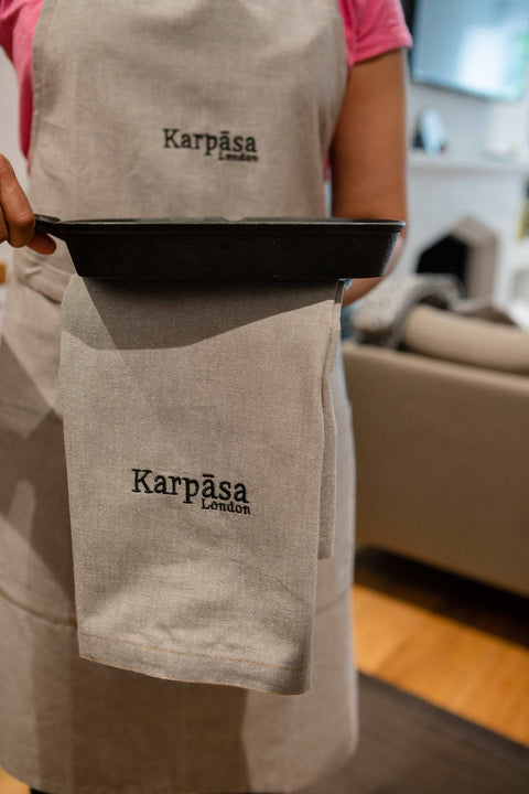 Organic cotton cooking apron for kitchen