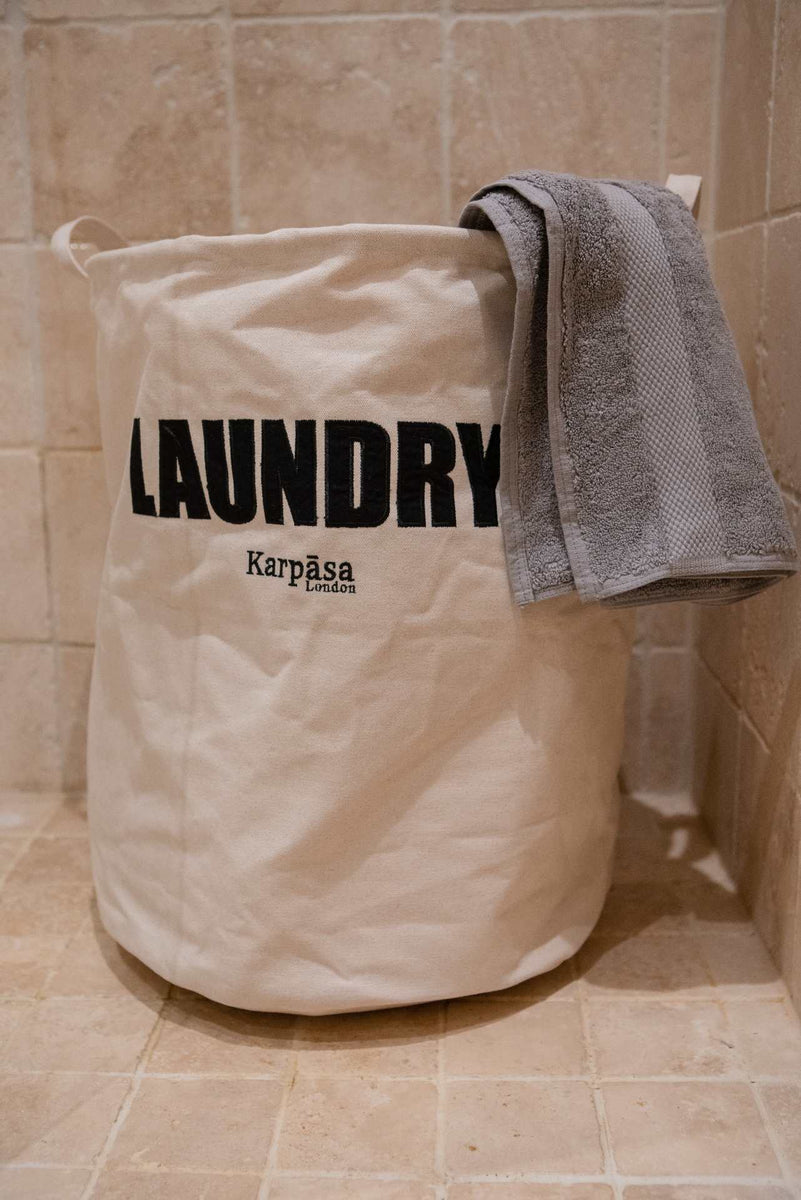 Buy Organic Cotton Laundry Bag for traveling Online Karpasa London