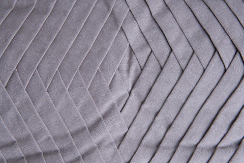Handmade pleated cushion cover - grey