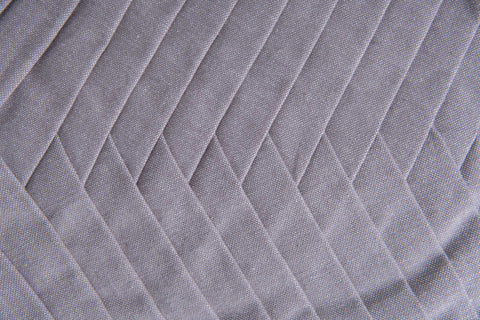 Pure cotton pleated grey cushion covers - closer look